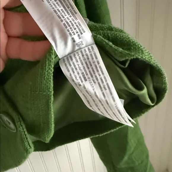 Abercrombie & Fitch Cropped Green Tweed Blazer - Picture 4 of 7